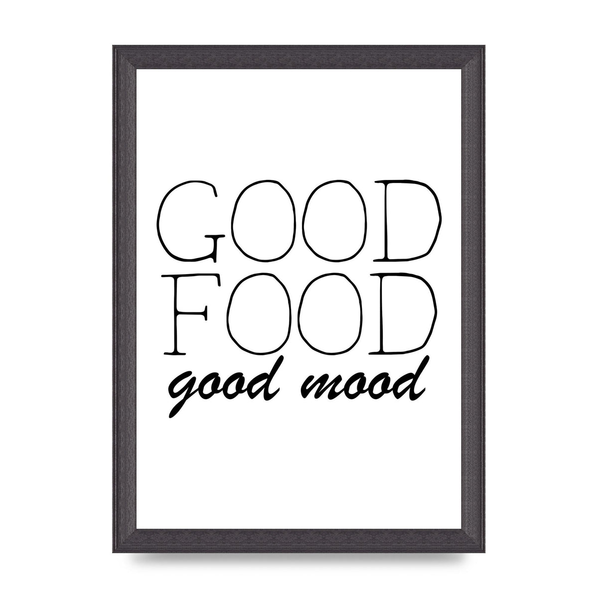 Good Food Good Mood" Art for the home - A4 framed