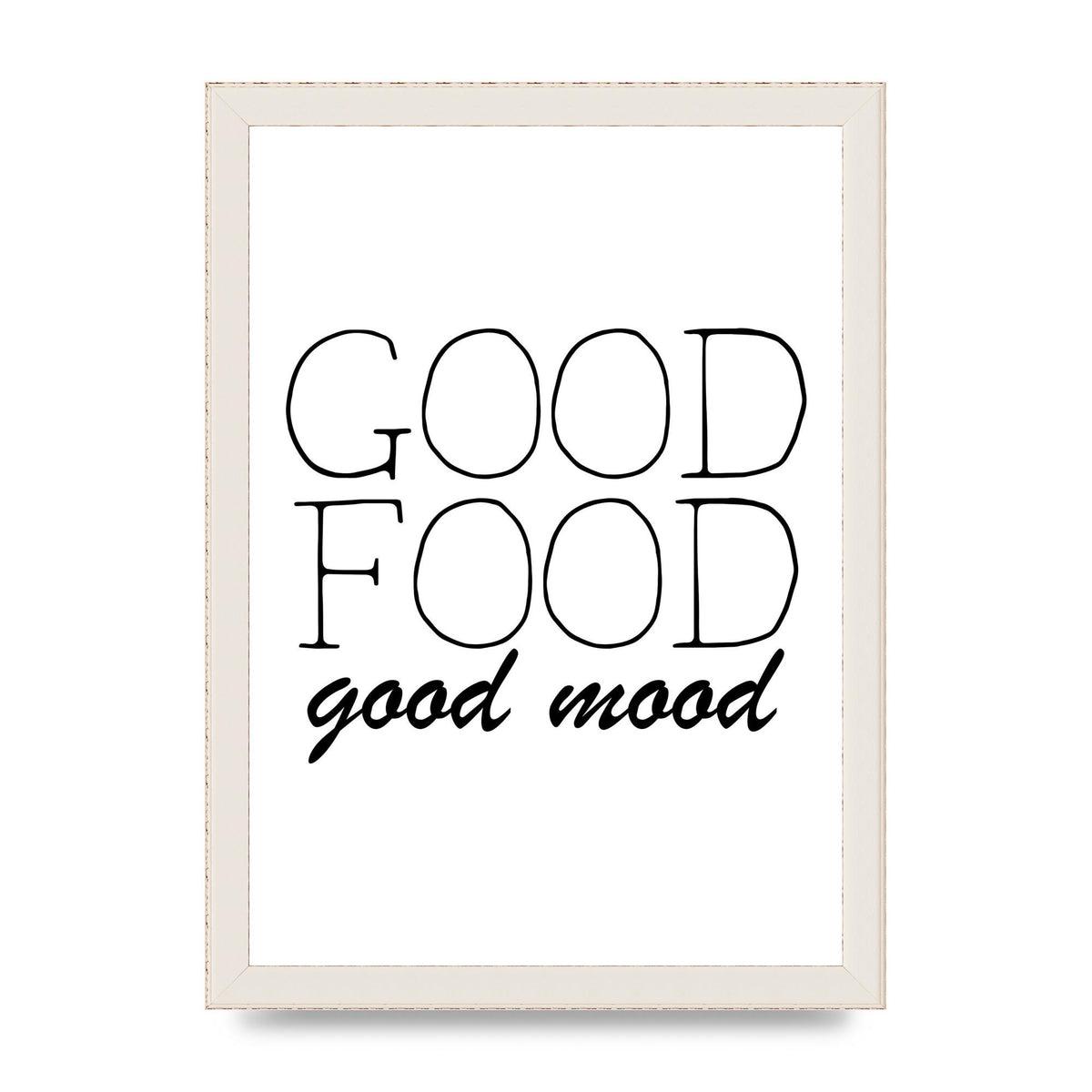 Good Food Good Mood" Art for the home - A4 framed
