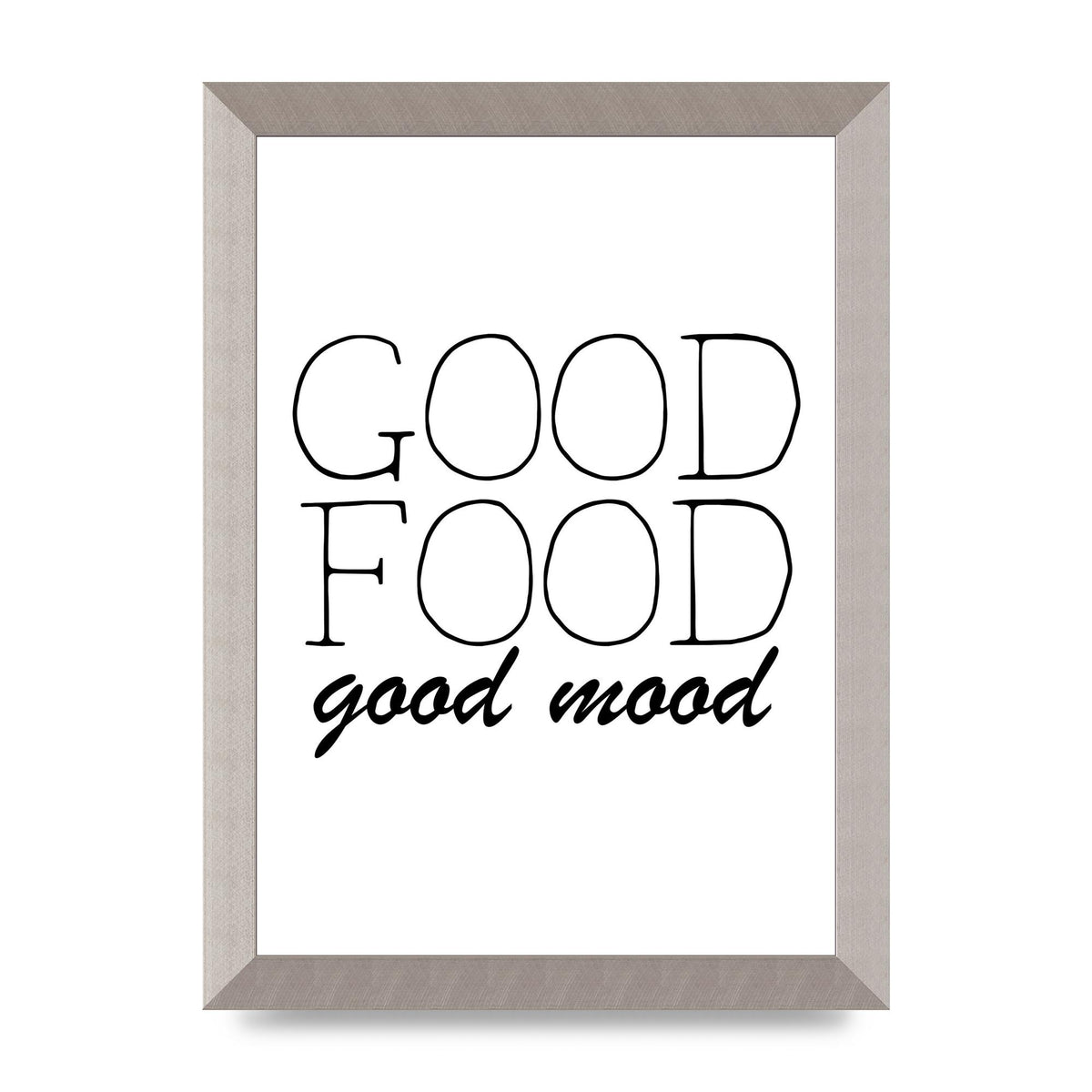 Good Food Good Mood" Art for the home - A4 framed