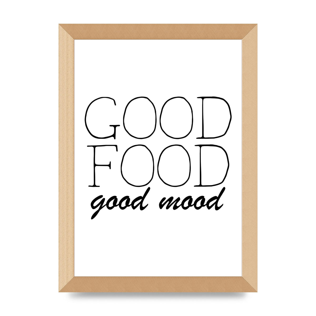 Good Food Good Mood" Art for the home - A4 framed