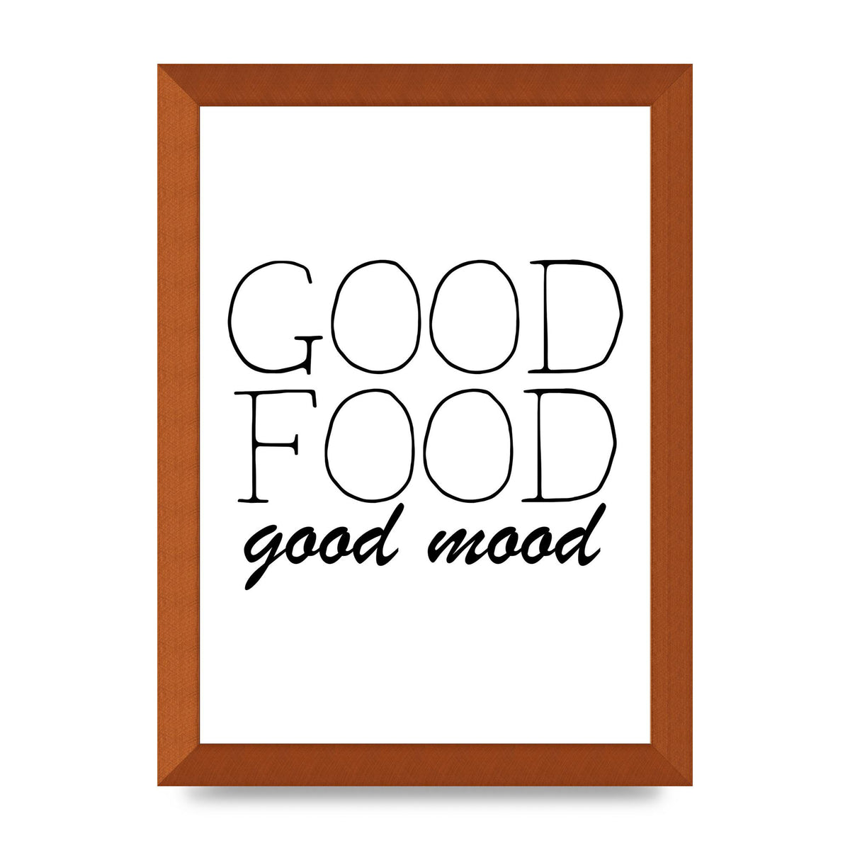 Good Food Good Mood" Art for the home - A4 framed