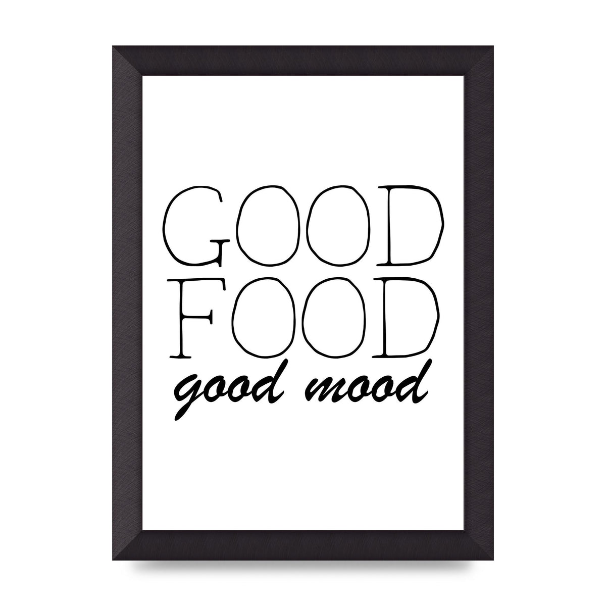 Good Food Good Mood" Art for the home - A4 framed