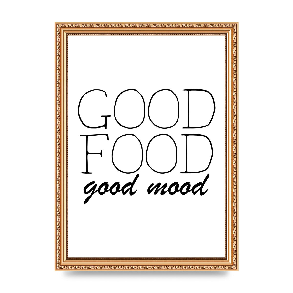 Good Food Good Mood" Art for the home - A4 framed