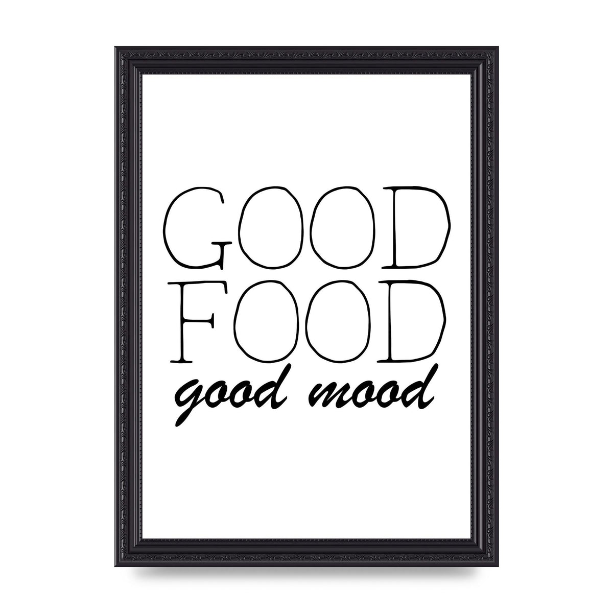 Good Food Good Mood" Art for the home - A4 framed