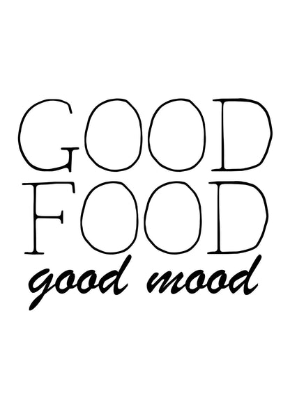 Good Food Good Mood" Art for the home - detail