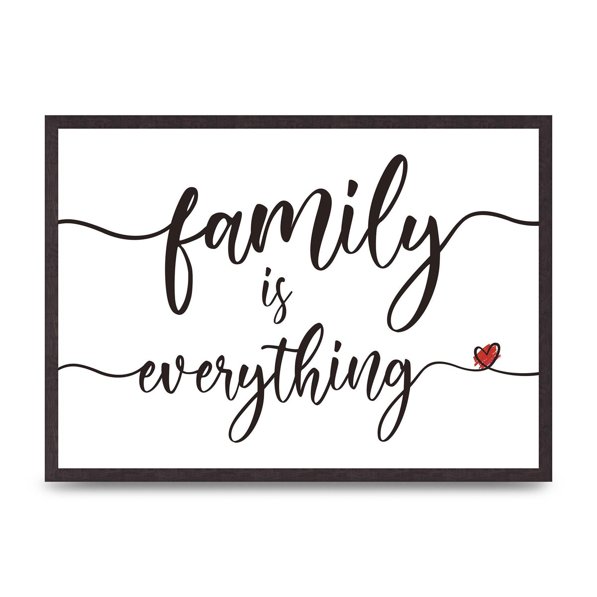 Family Is Everything" Wall Art - A2 framed