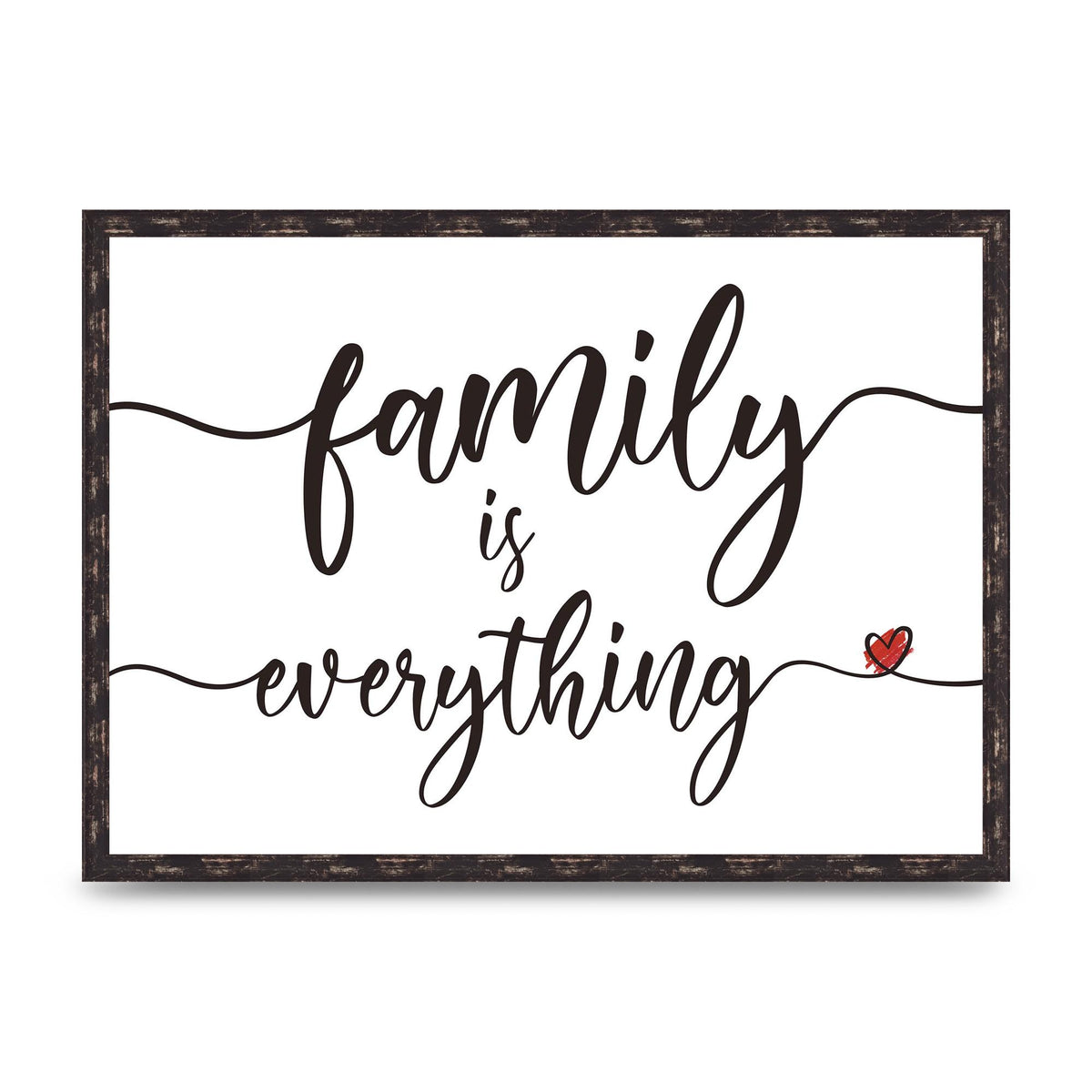 Family Is Everything" Wall Art - A2 framed
