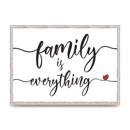 Family Is Everything" Wall Art - A2 framed