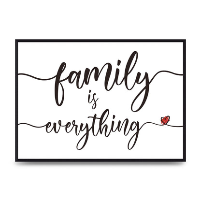 Family Is Everything" Wall Art - A2 framed