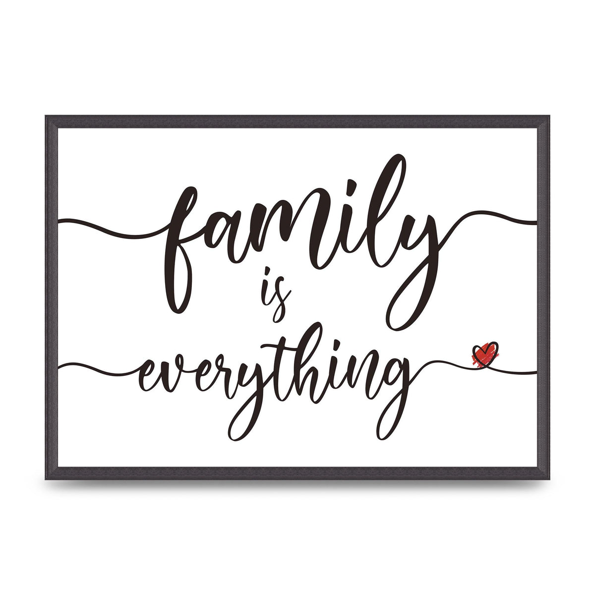 Family Is Everything" Wall Art - A2 framed