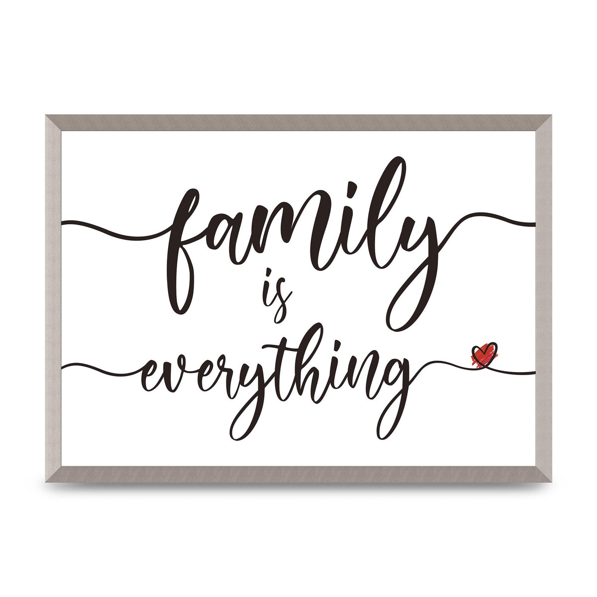 Family Is Everything" Wall Art - A2 framed