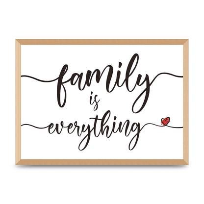 Family Is Everything" Wall Art - A2 framed