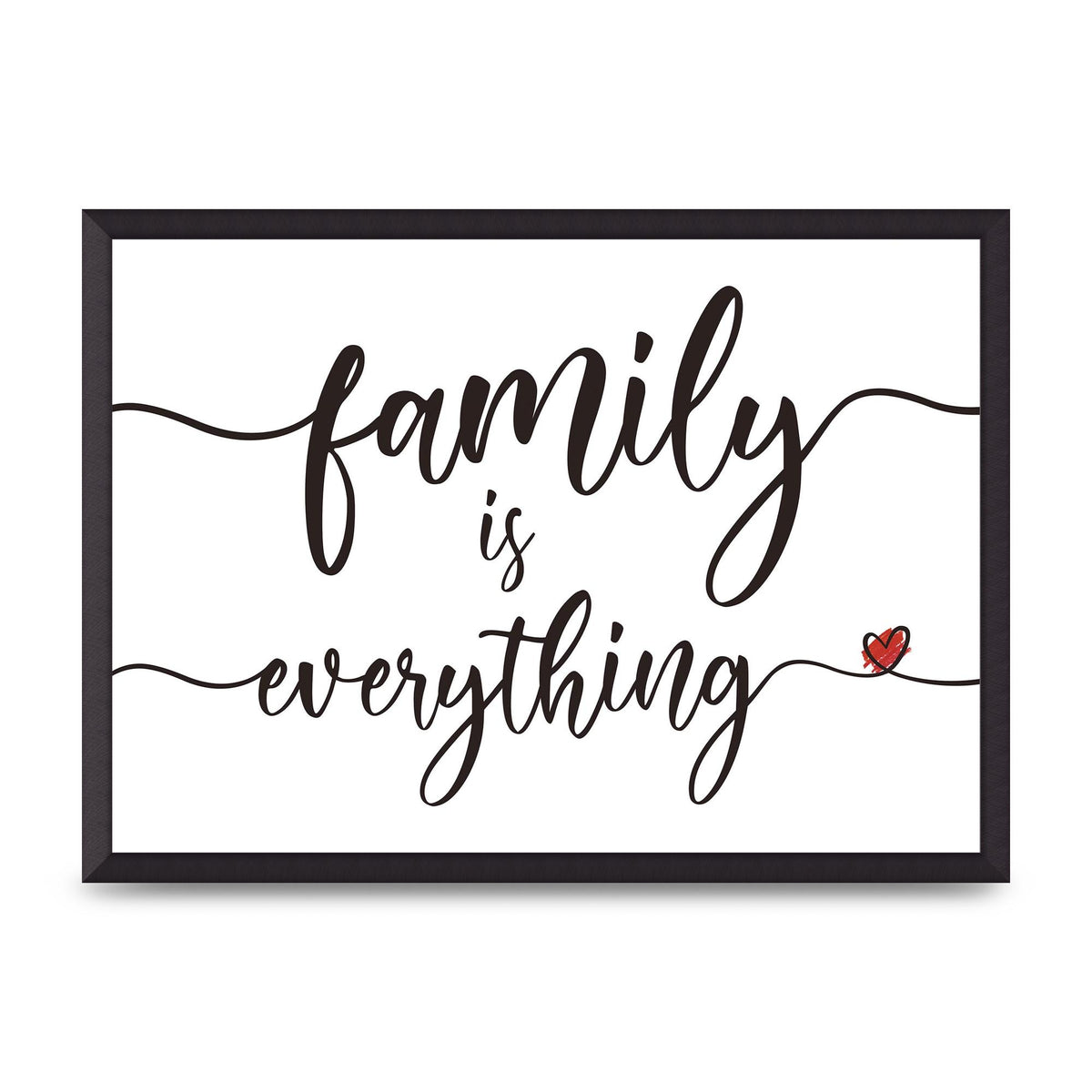 Family Is Everything" Wall Art - A2 framed