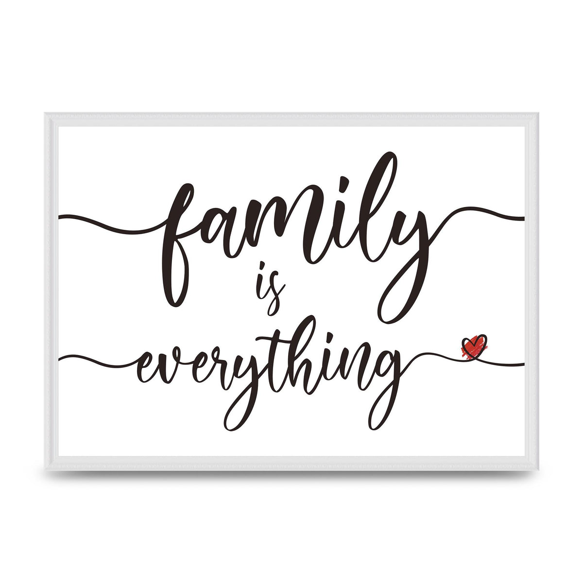Family Is Everything" Wall Art - A2 framed