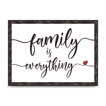 Family Is Everything" Wall Art - A3 framed