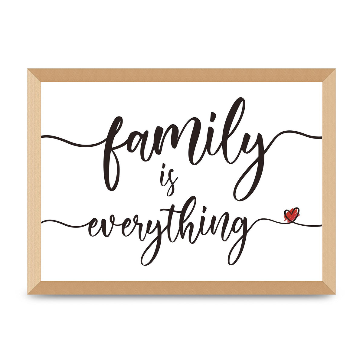 Family Is Everything" Wall Art - A3 framed