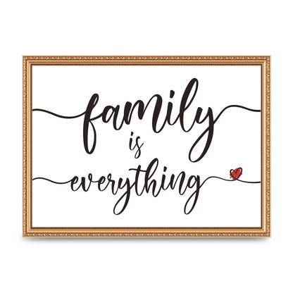 Family Is Everything" Wall Art - A3 framed