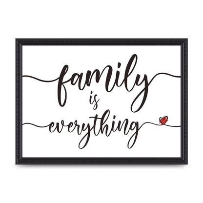 Family Is Everything" Wall Art - A3 framed
