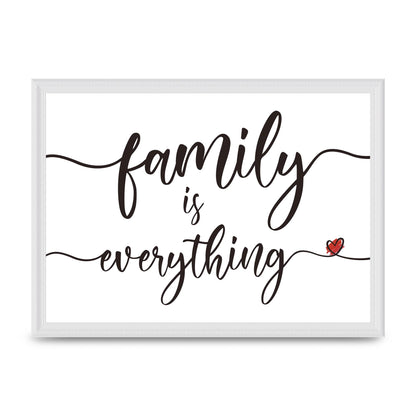 Family Is Everything" Wall Art - A3 framed