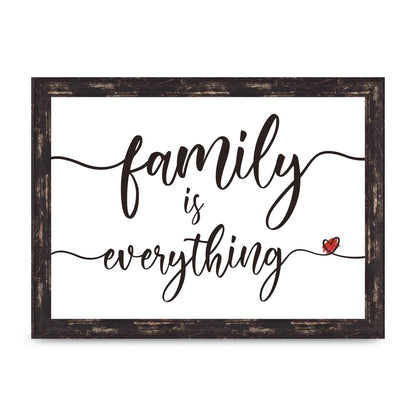 Family Is Everything" Wall Art - A4 framed
