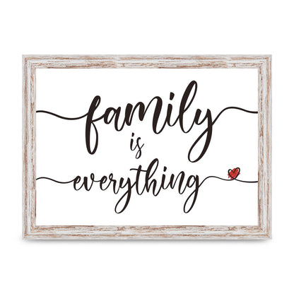 Family Is Everything" Wall Art - A4 framed