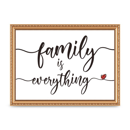 Family Is Everything" Wall Art - A4 framed