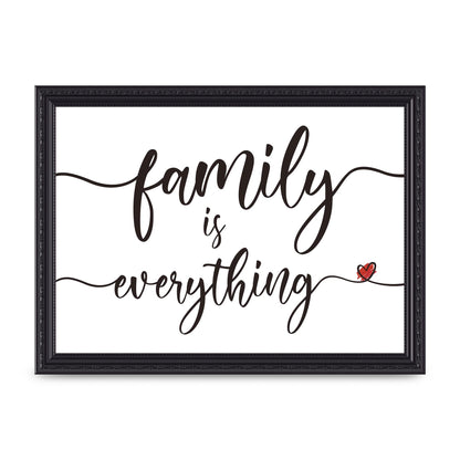 Family Is Everything" Wall Art - A4 framed