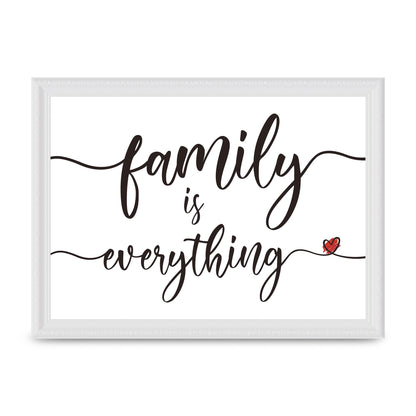 Family Is Everything" Wall Art - A4 framed