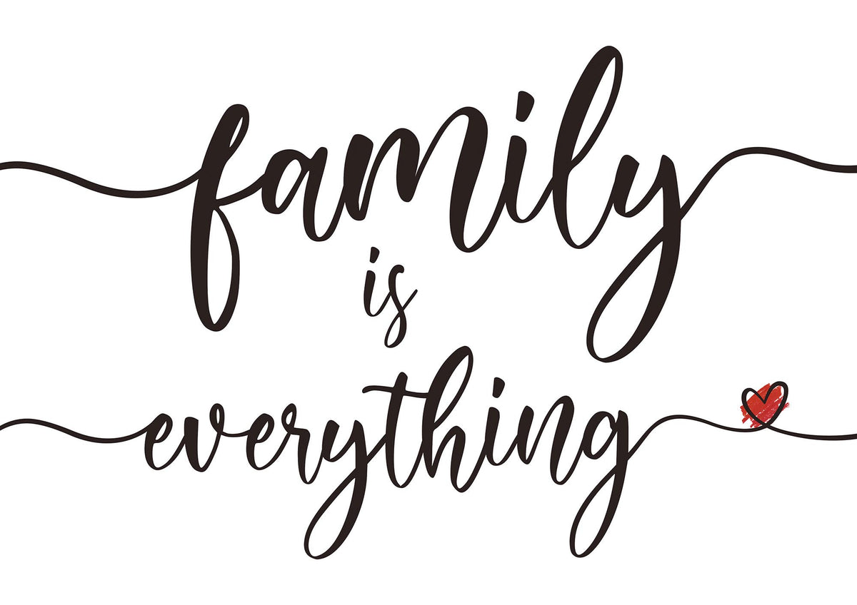 Family Is Everything" Wall Art - detail