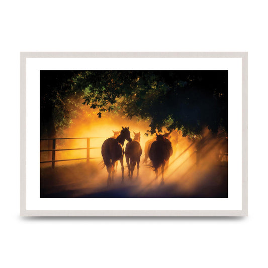 Herd Of Horses Wall Art - A2 framed