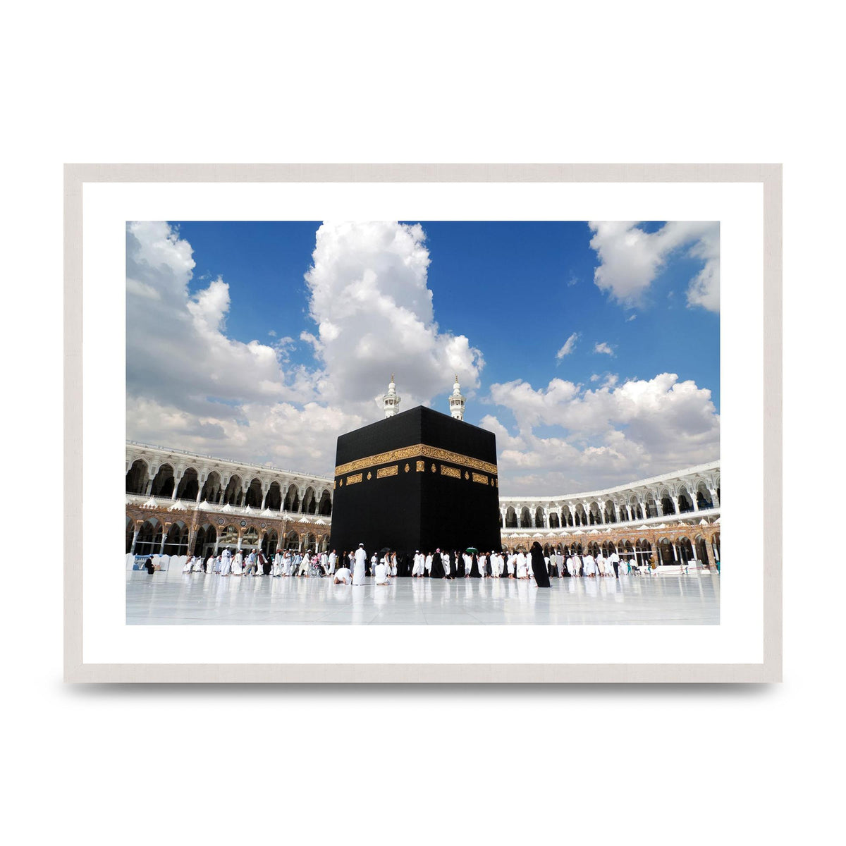 Kaaba In Mecca Saudi Arabia Printed Poster - A2 framed