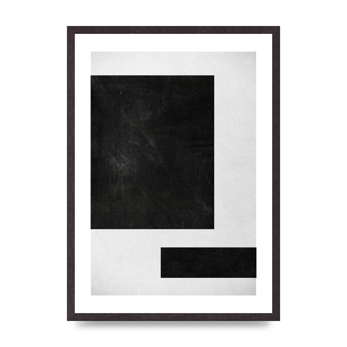 Black White Abstract 1 Wall Art - A2 framed