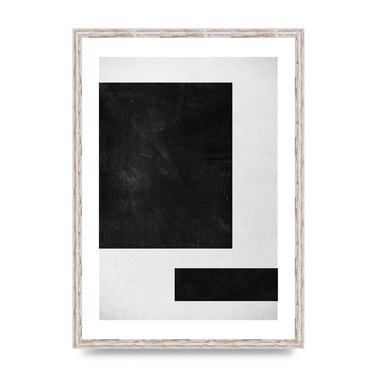Black White Abstract 1 Wall Art - A2 framed
