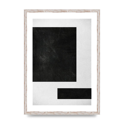 Black White Abstract 1 Wall Art - A2 framed