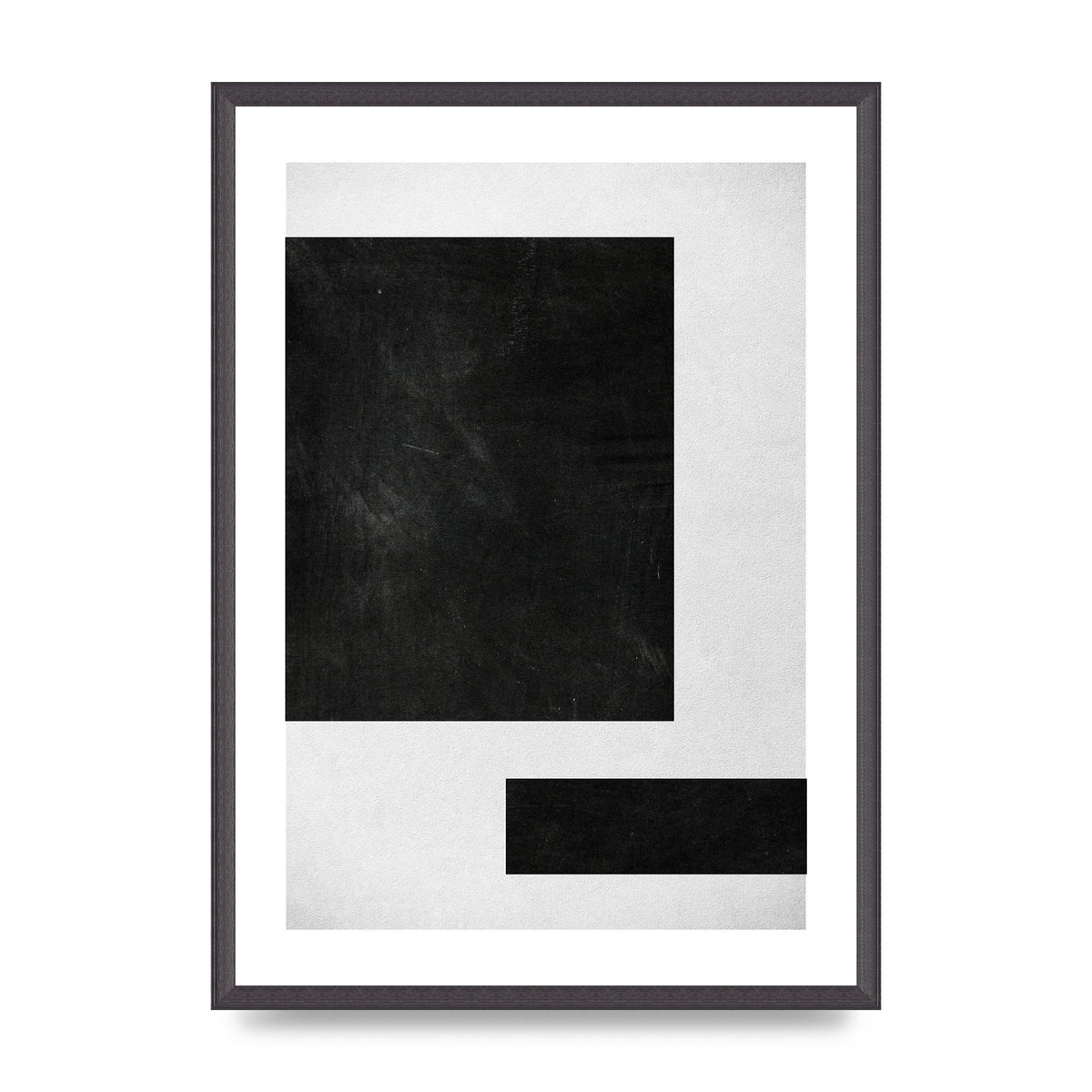 Black White Abstract 1 Wall Art - A2 framed