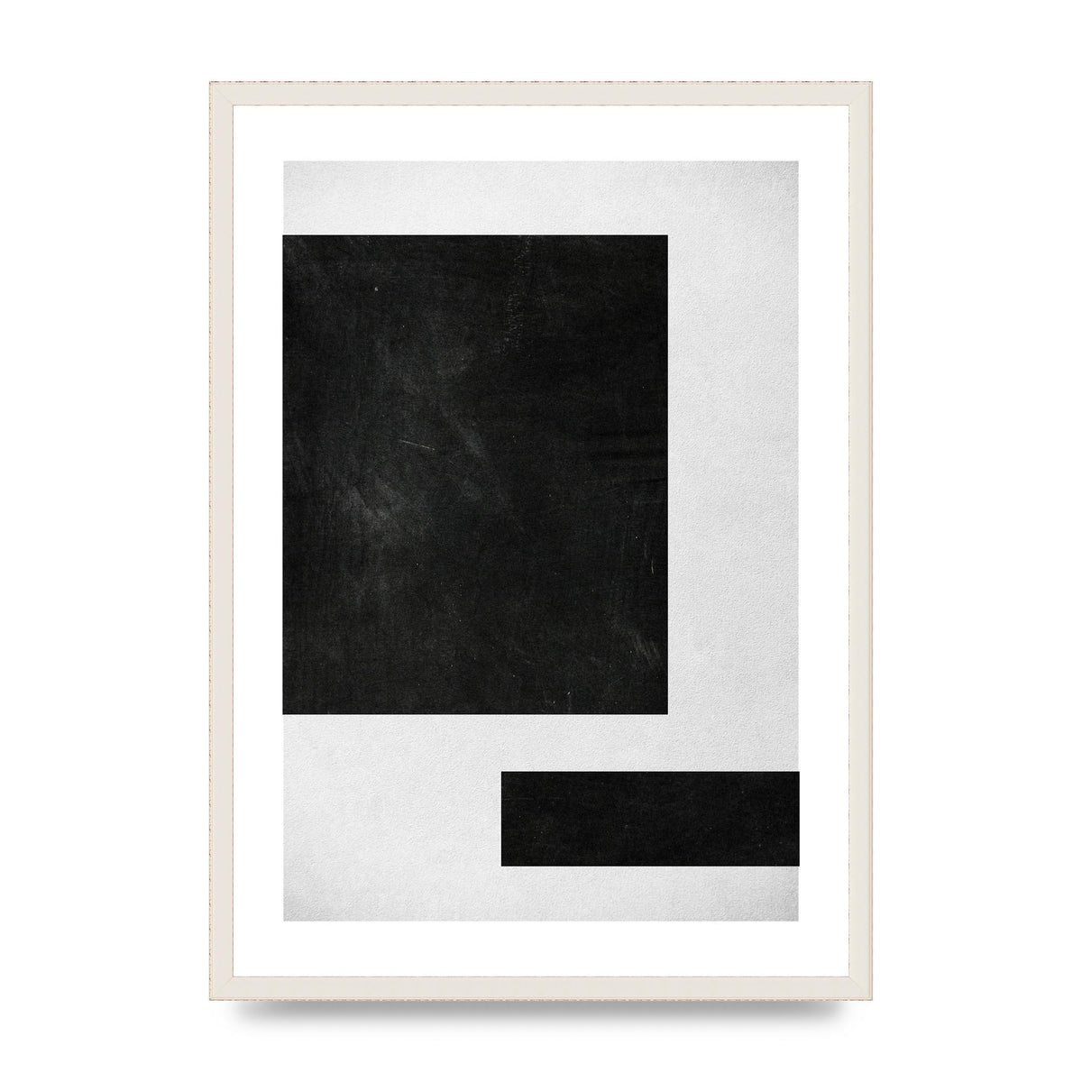 Black White Abstract 1 Wall Art - A2 framed