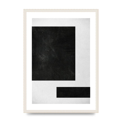 Black White Abstract 1 Wall Art - A2 framed