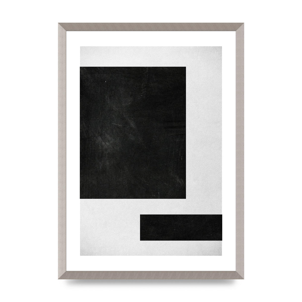 Black White Abstract 1 Wall Art - A2 framed