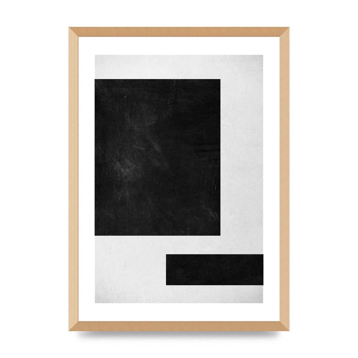 Black White Abstract 1 Wall Art - A2 framed