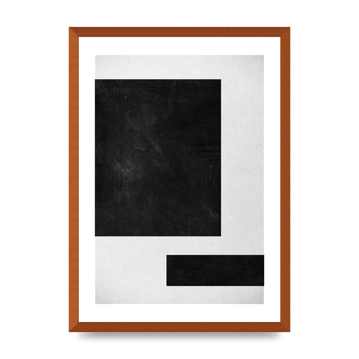 Black White Abstract 1 Wall Art - A2 framed
