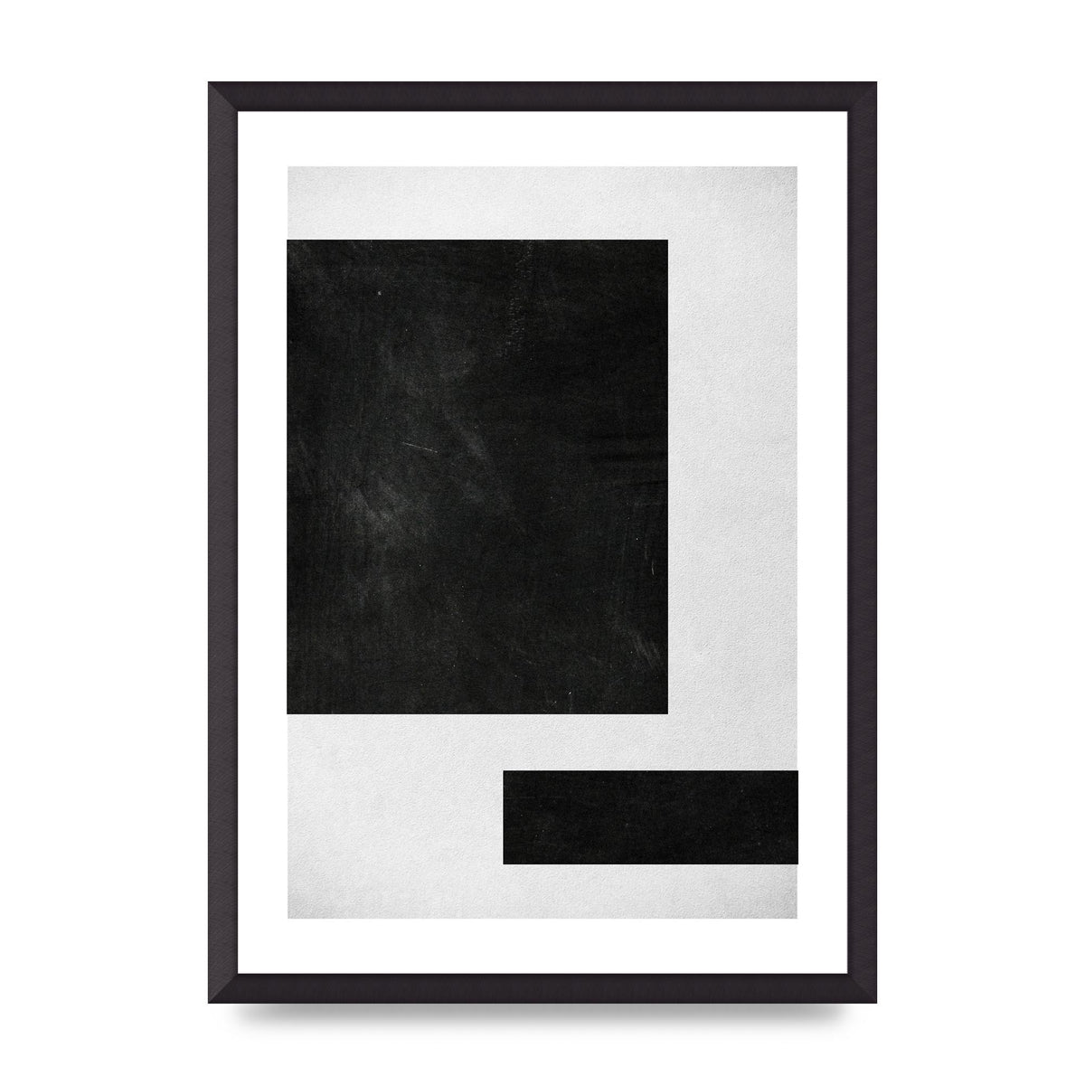Black White Abstract 1 Wall Art - A2 framed