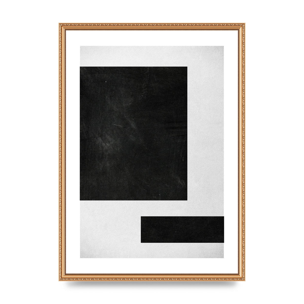 Black White Abstract 1 Wall Art - A2 framed