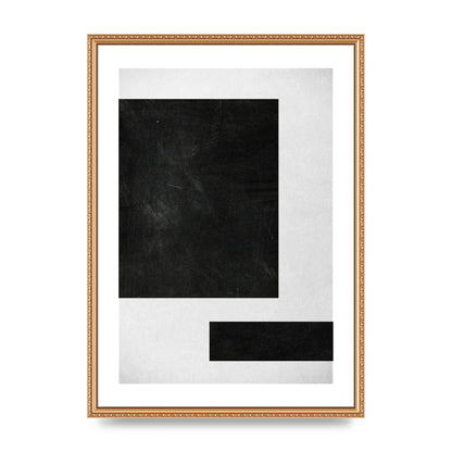 Black White Abstract 1 Wall Art - A2 framed