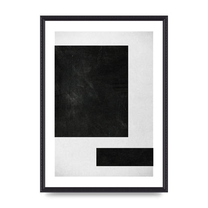 Black White Abstract 1 Wall Art - A2 framed