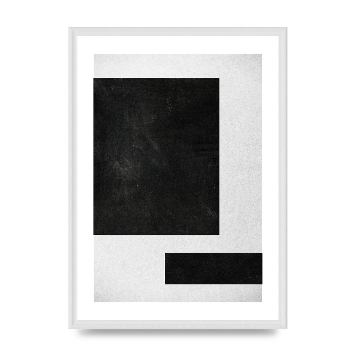Black White Abstract 1 Wall Art - A2 framed