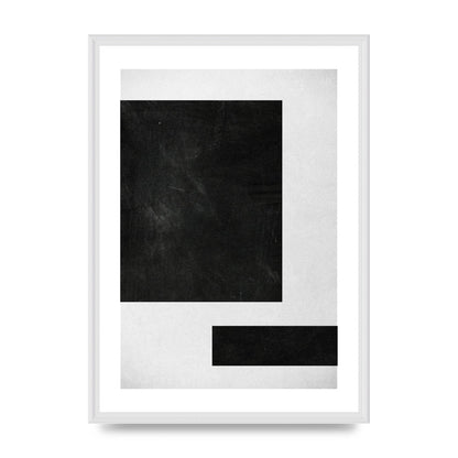 Black White Abstract 1 Wall Art - A2 framed