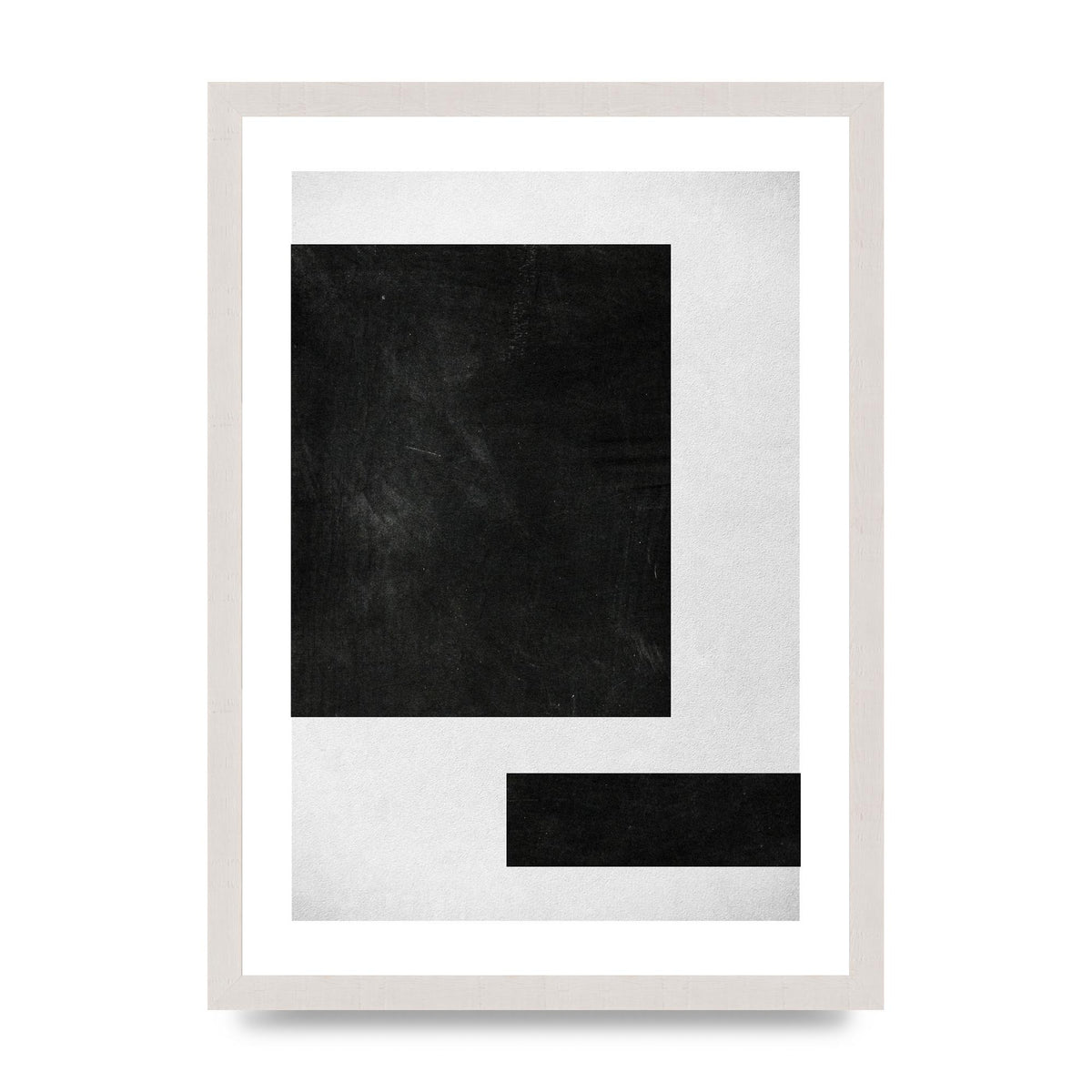 Black White Abstract 1 Wall Art - A3 framed