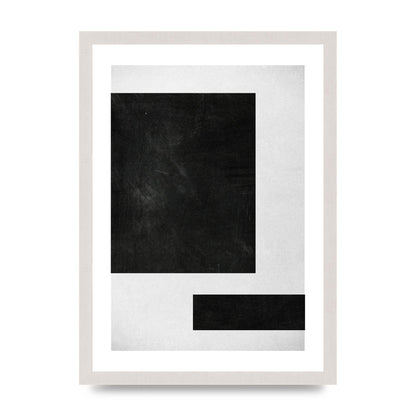 Black White Abstract 1 Wall Art - A3 framed
