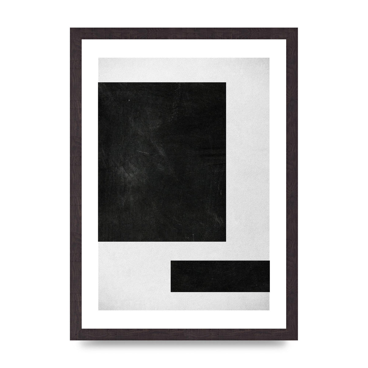 Black White Abstract 1 Wall Art - A3 framed