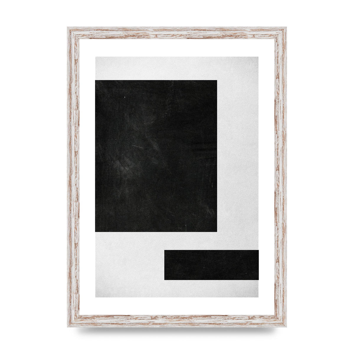 Black White Abstract 1 Wall Art - A3 framed